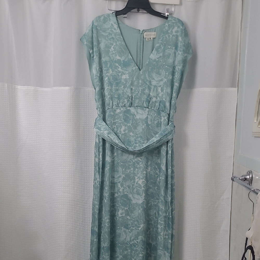 Sachin & Babi Leah Gown - Sage Painted Floral